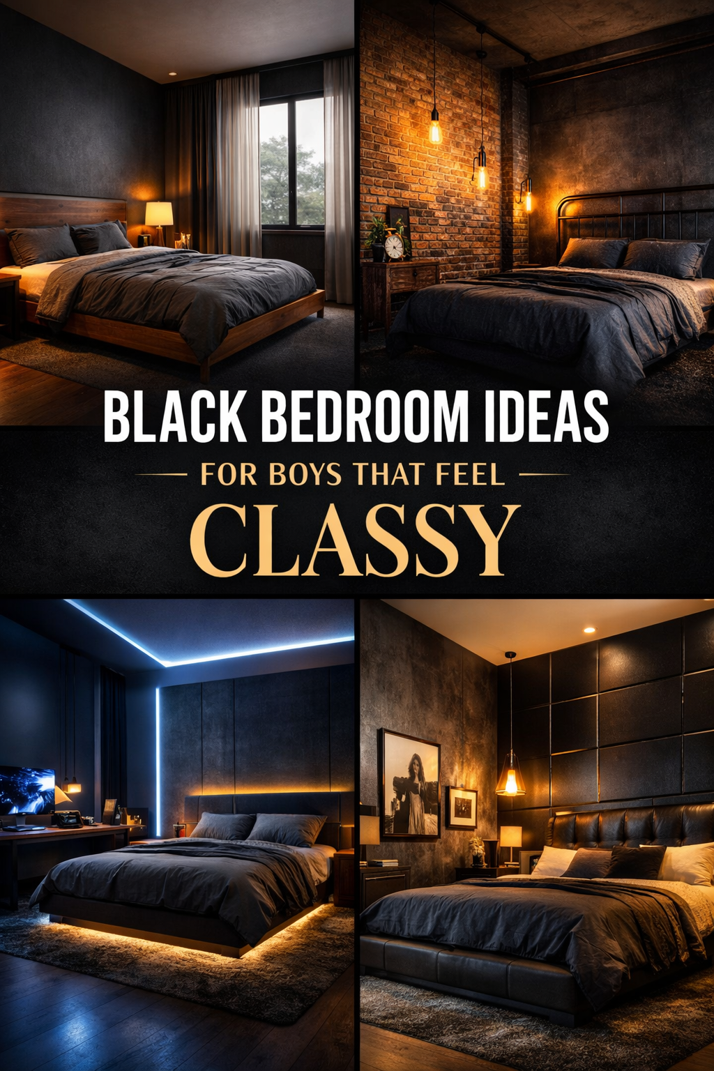 Black Bedroom Ideas for Boys That Feel Classy