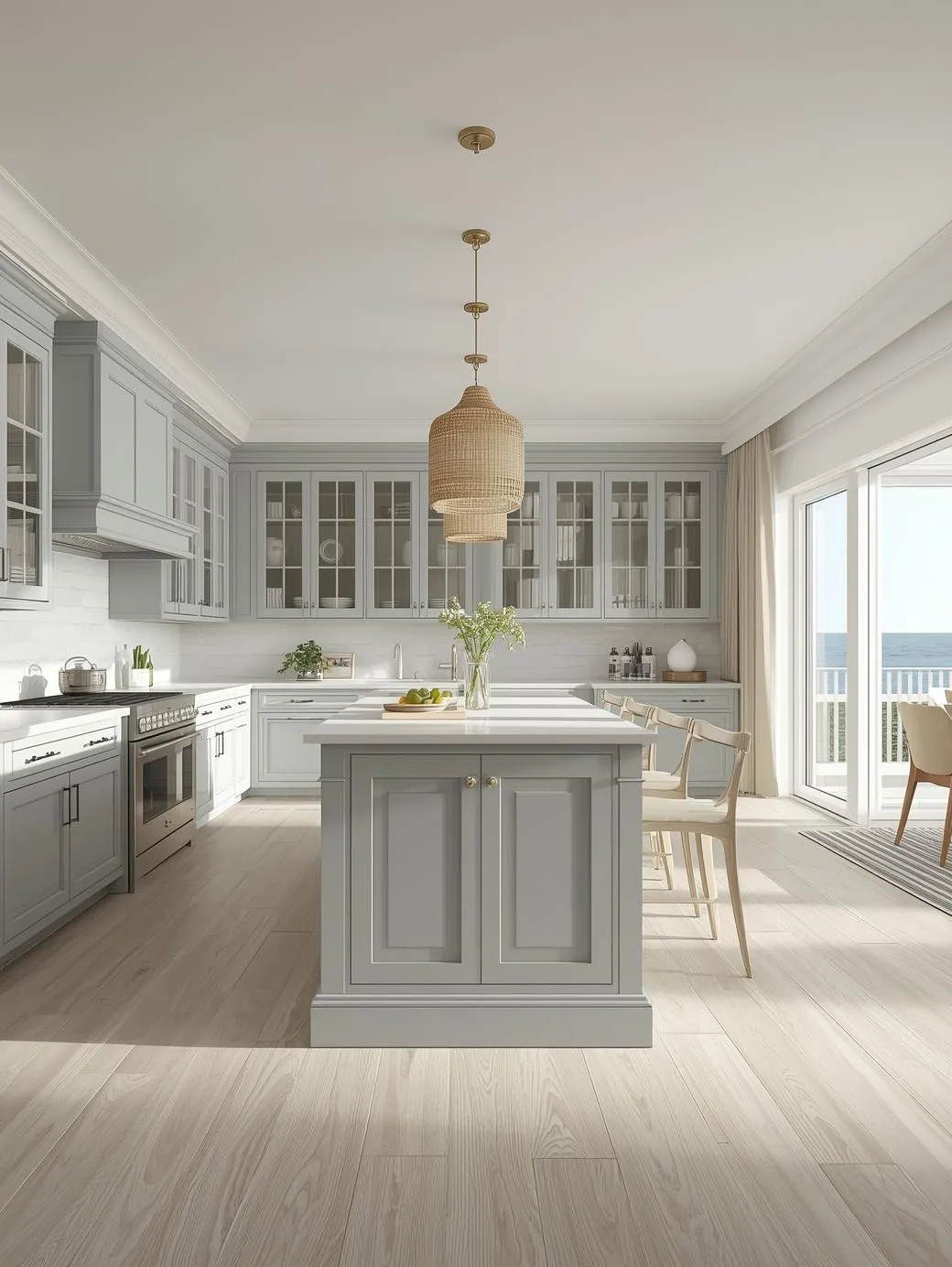Seaside-condo-kitchen-muted-soft-blue-cabinetry