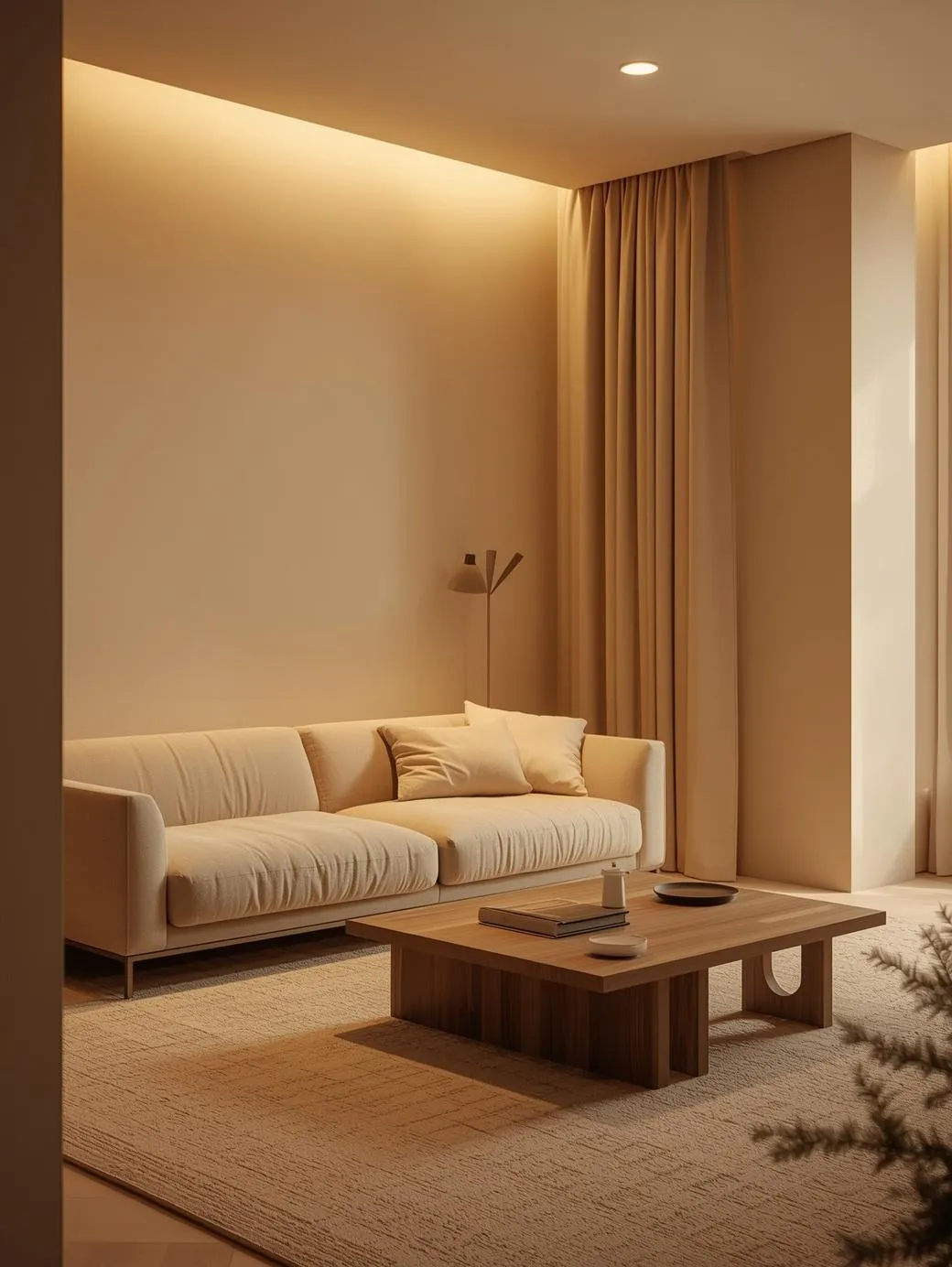 Warm-minimalist-living-room